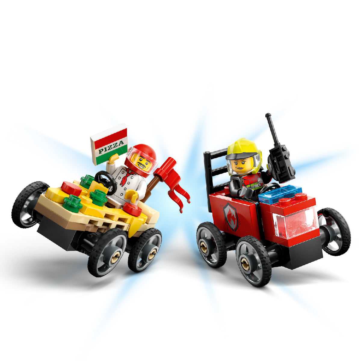 Đồ Chơi Lắp Ráp Bộ Đôi Xe Bán Pizza Vs Xe Cứu Hỏa Chuyên Dụng LEGO CITY 60458