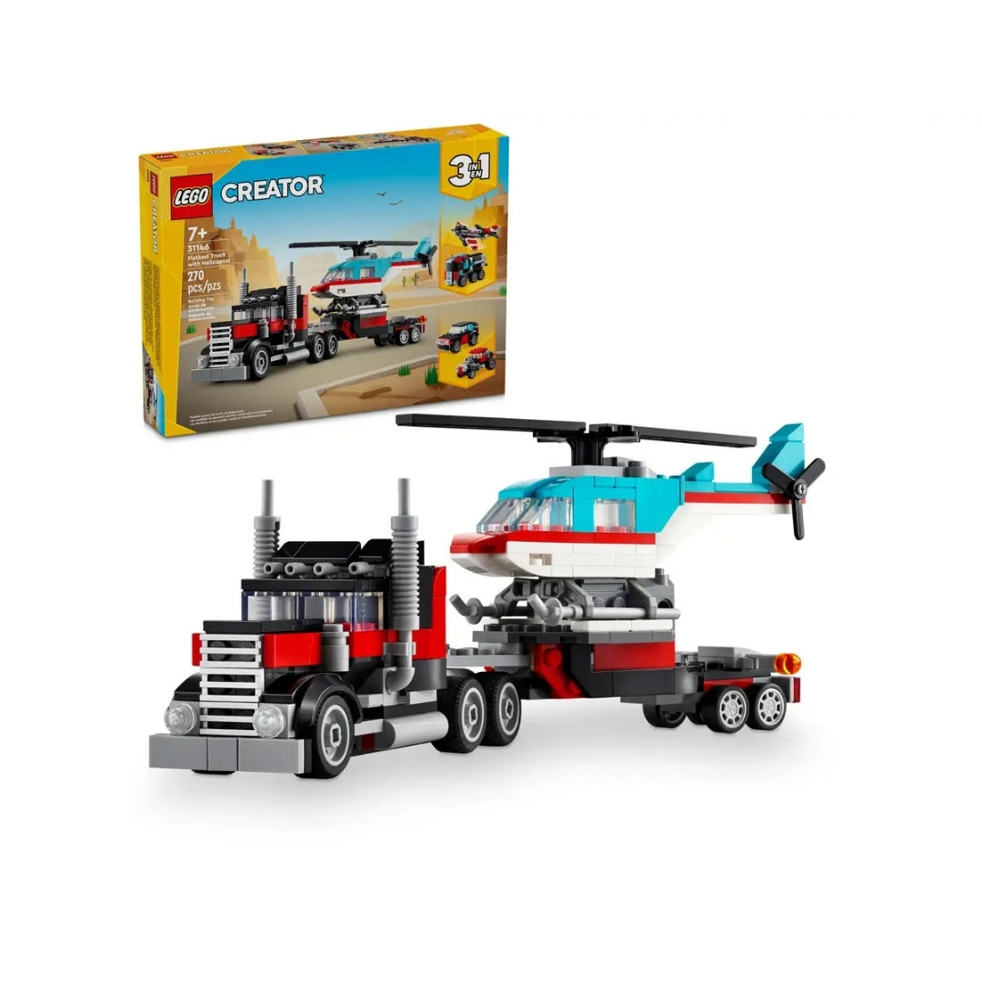 Đồ chơi lắp ráp Xe tải vận chuyển trực thăng LEGO CREATOR 31146