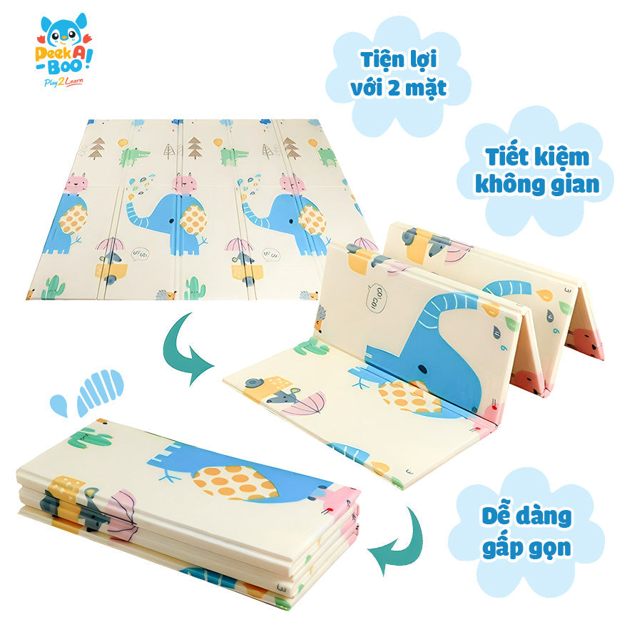 Thảm chơi cho bé 180x200x1cm PEEK A BOO FA01
