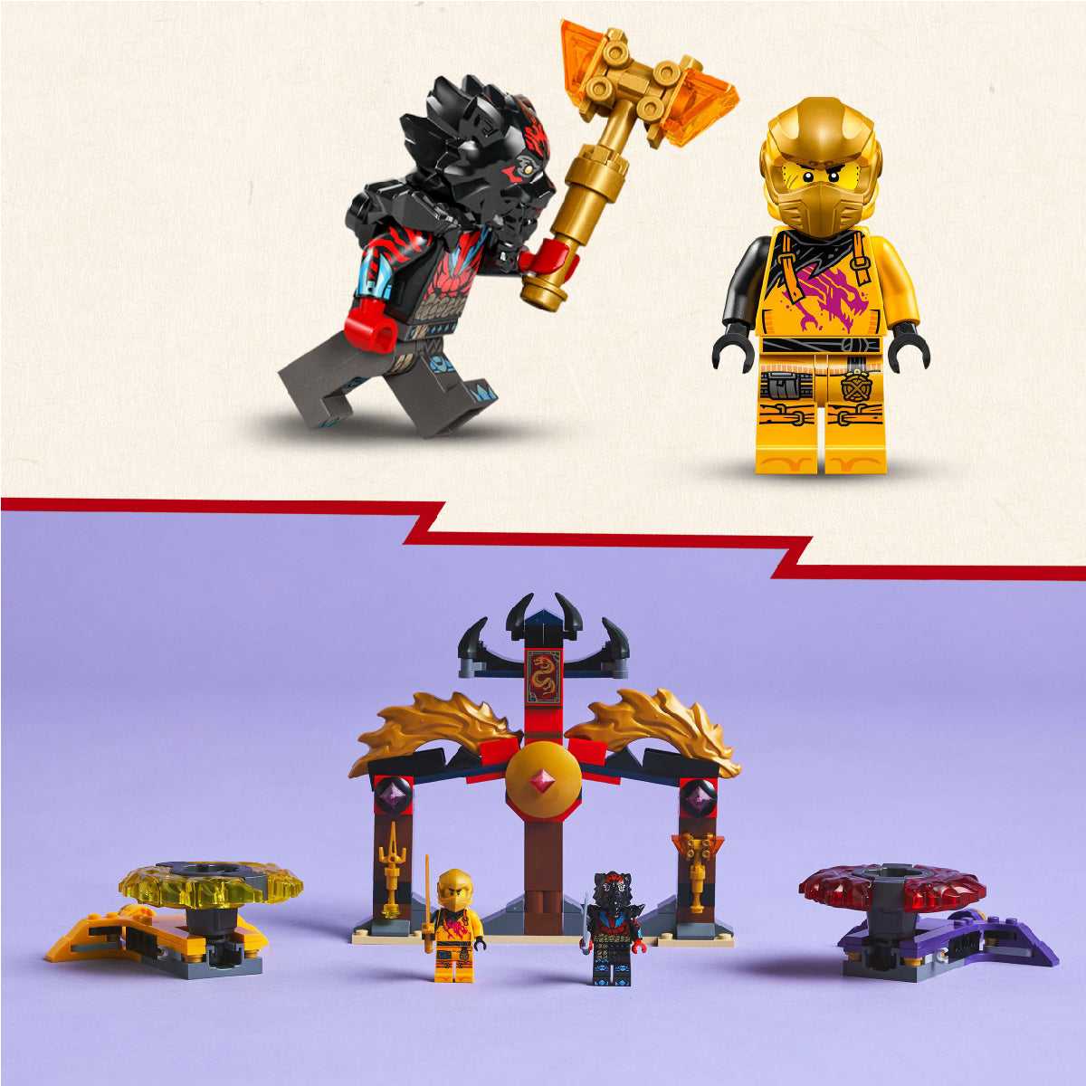 Đồ chơi lắp ráp con quay Arin và phe ác LEGO NINJAGO 71826