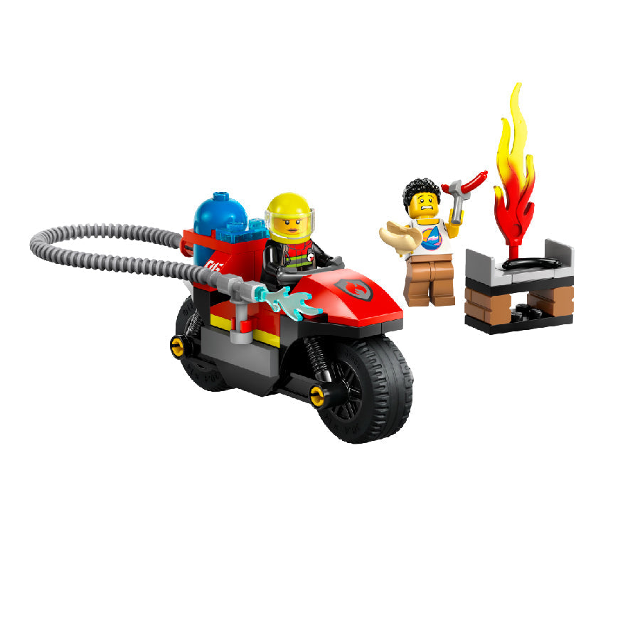 Đồ chơi lắp ráp Xe mô tô cứu hỏa LEGO CITY 60410