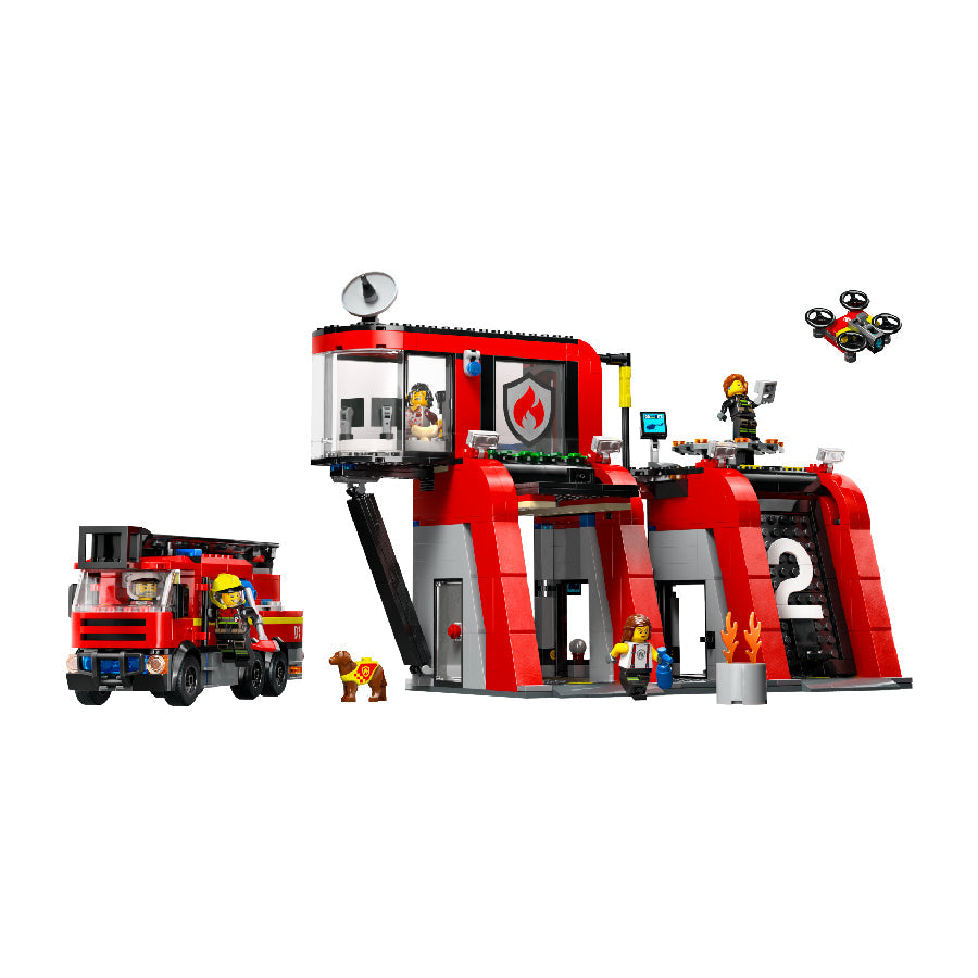 Đồ chơi lắp ráp Trạm cứu hỏa và xe cứu hỏa LEGO CITY 60414