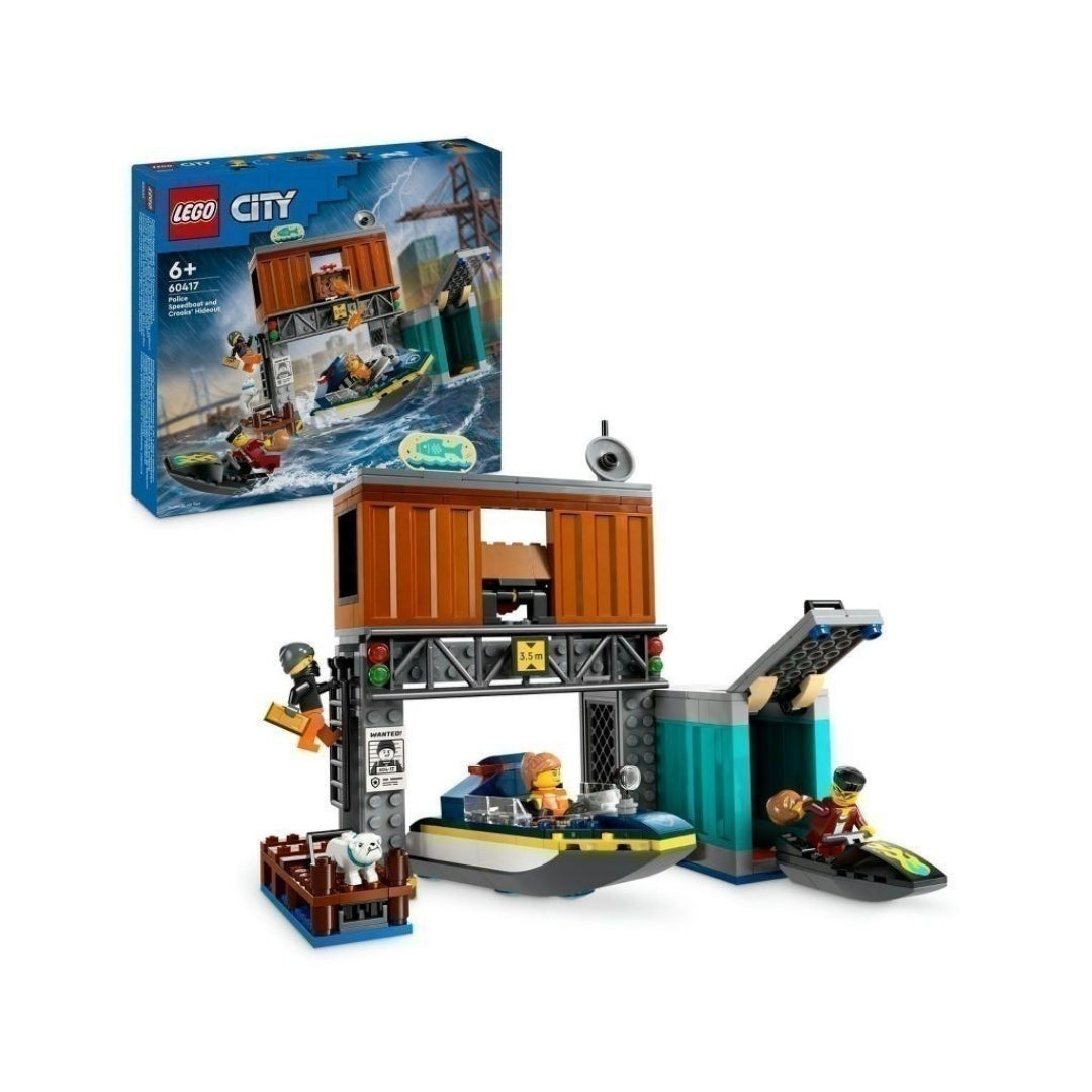 Đồ chơi lắp ráp Tàu cảnh sát và hang ổ tội phạm LEGO CITY 60417