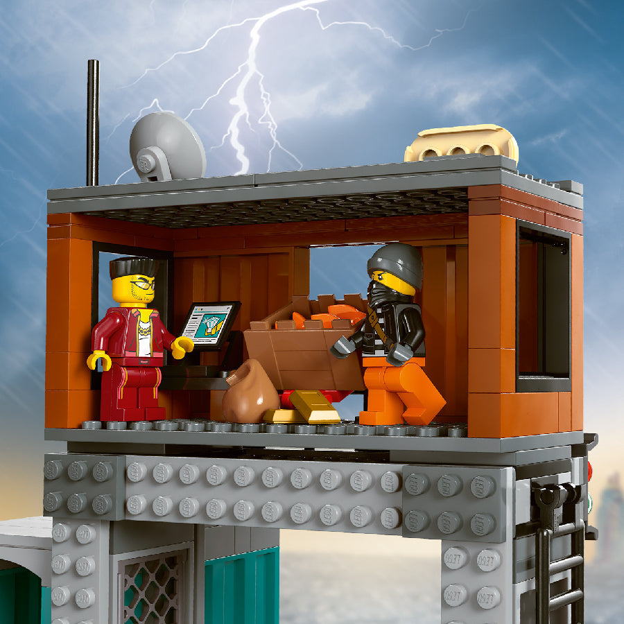 Đồ chơi lắp ráp Tàu cảnh sát và hang ổ tội phạm LEGO CITY 60417