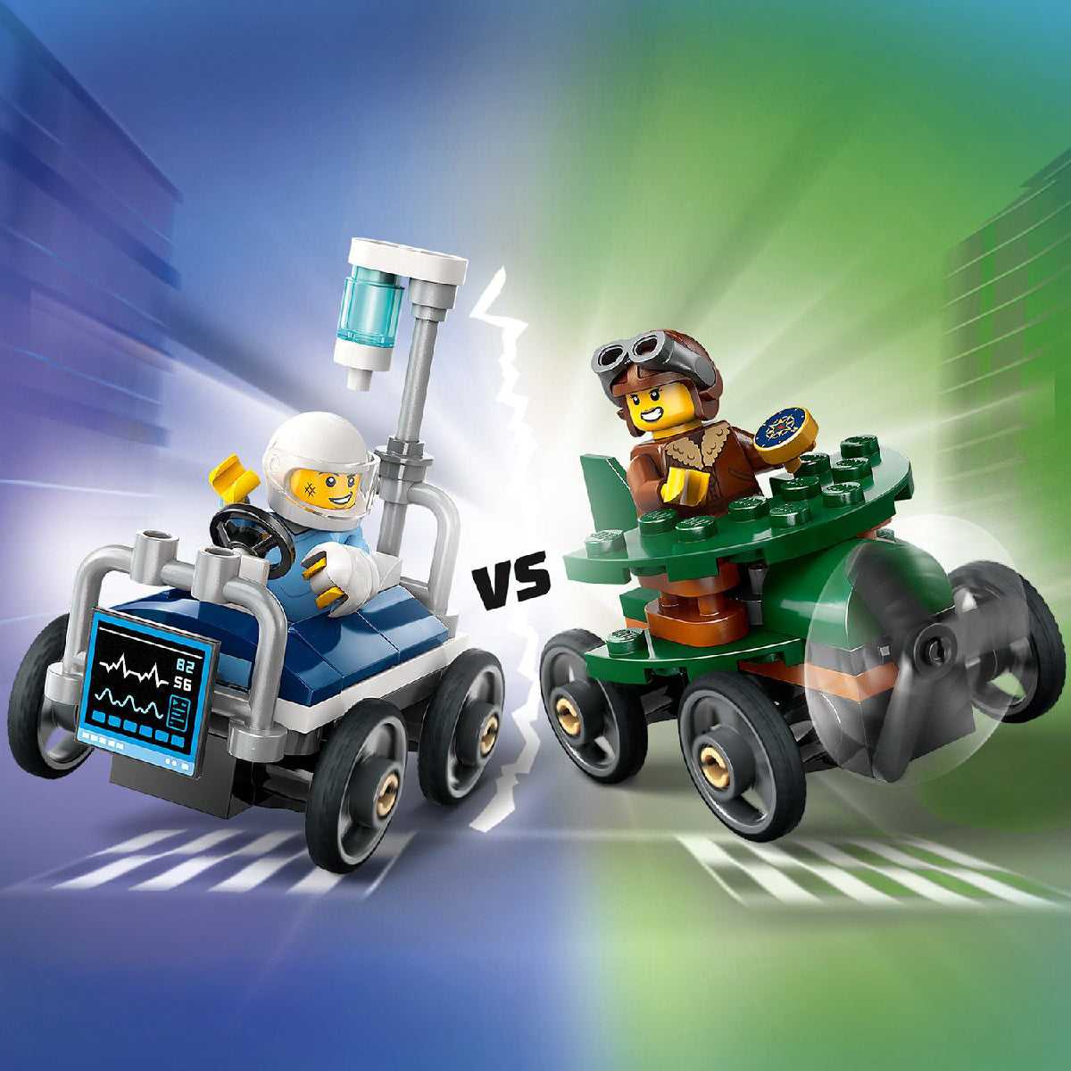 Đồ Chơi Lắp Ráp Bộ Đôi Máy Bay Vs Xe Cấp Cứu Di Động LEGO CITY 60459