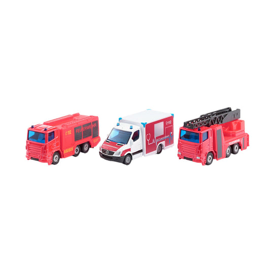 Mô Hình Bộ 3 Xe Cứu Hộ Khẩn Cấp SIKU 6326