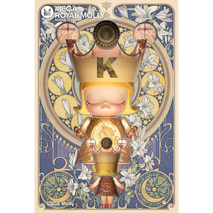 Mô Hình Mega Royal Molly 400% Mucha Zodiac POP MART 6941848220981