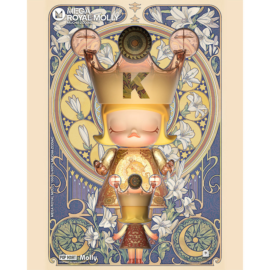 Mô Hình Mega Royal Molly 400% Mucha Zodiac POP MART 6941848220981