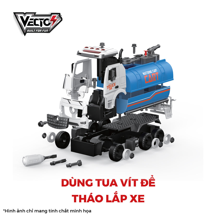 Đồ chơi lắp ráp VECTO DIY Xe thu gom rác VECTO VT9082A