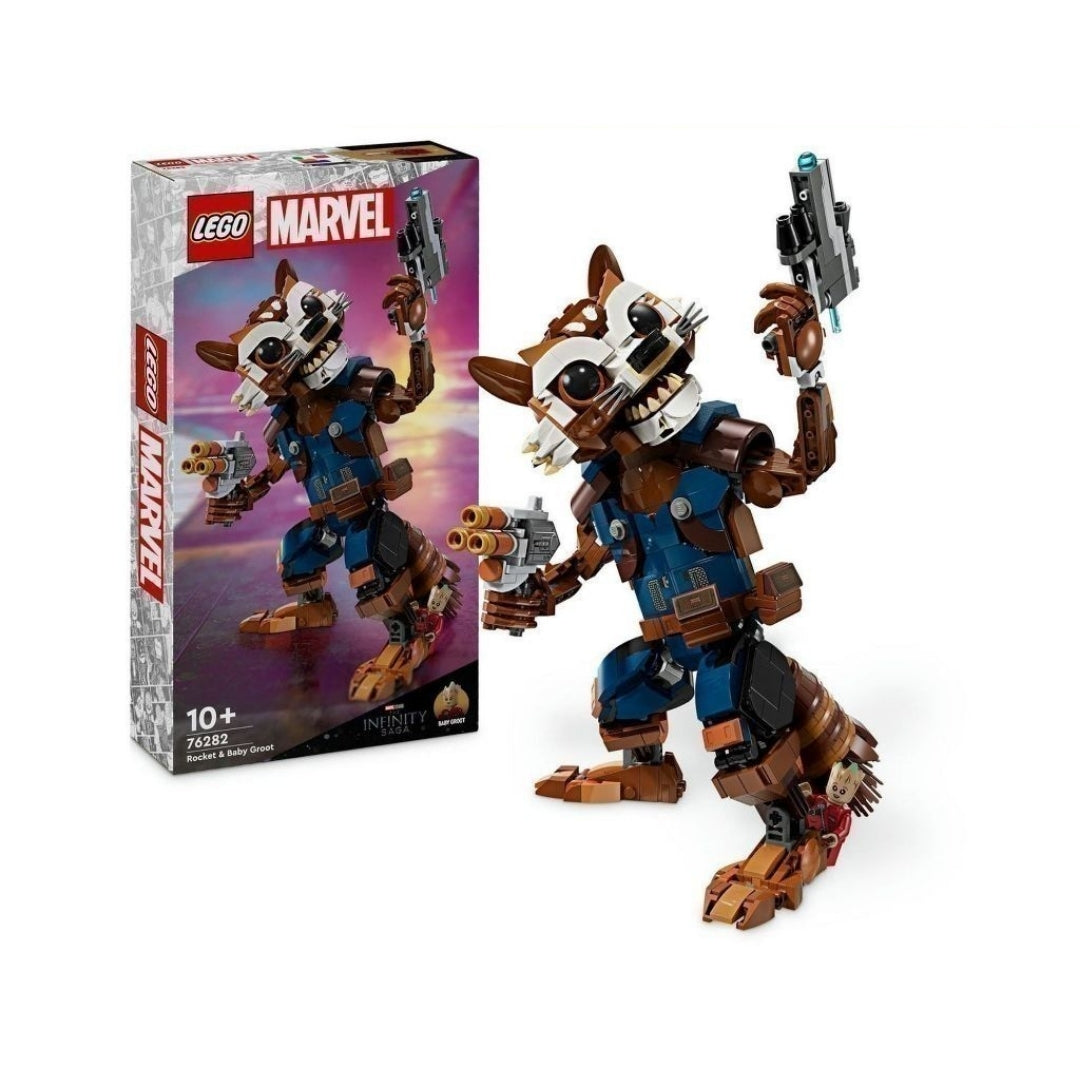 Đồ chơi lắp ráp Mô hình nhân vật Rocket LEGO SUPERHEROES 76282