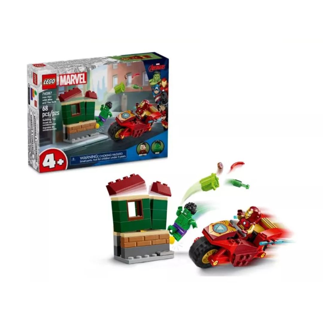 Đồ Chơi Lắp Ráp Xe Máy Của Iron Man Và Người Khổng Lồ LEGO SUPERHEROES 76287 (68 chi tiết)