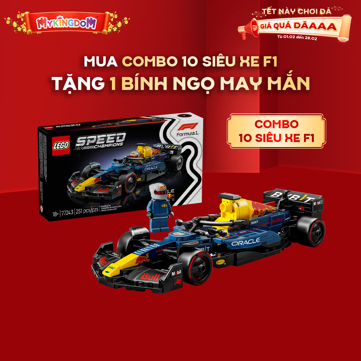 Đồ Chơi Lắp Ráp Combo 10 Siêu Xe F1 LEGO SPEED CHAMPIONS CB-10F1