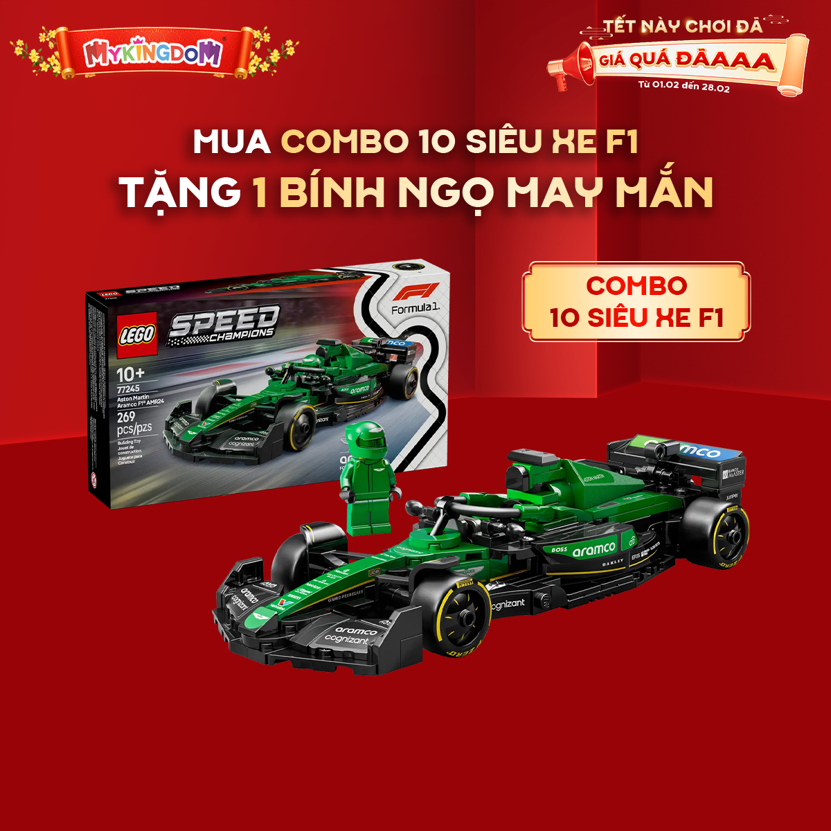 Đồ Chơi Lắp Ráp Combo 10 Siêu Xe F1 LEGO SPEED CHAMPIONS CB-10F1