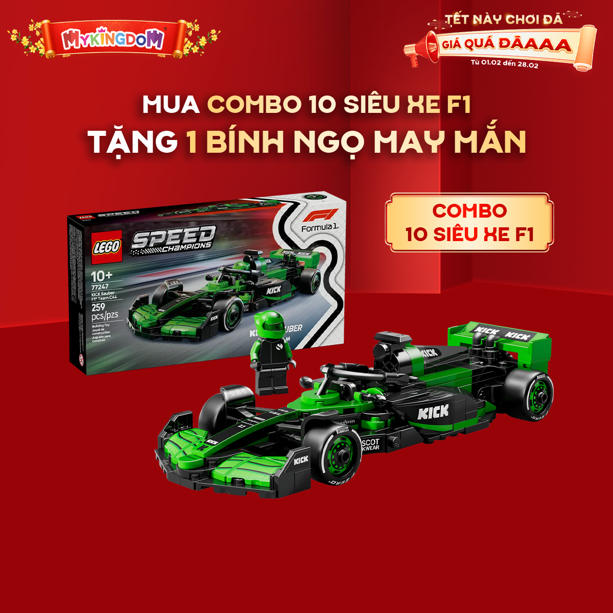 Đồ Chơi Lắp Ráp Combo 10 Siêu Xe F1 LEGO SPEED CHAMPIONS CB-10F1
