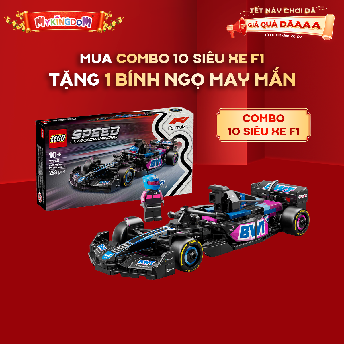 Đồ Chơi Lắp Ráp Combo 10 Siêu Xe F1 LEGO SPEED CHAMPIONS CB-10F1