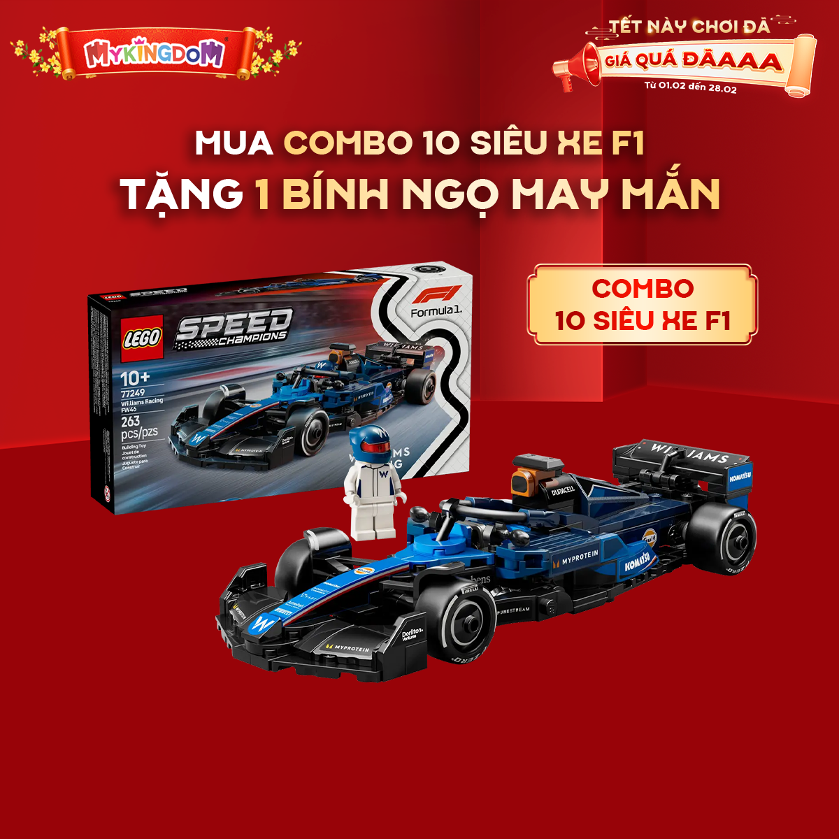 Đồ Chơi Lắp Ráp Combo 10 Siêu Xe F1 LEGO SPEED CHAMPIONS CB-10F1