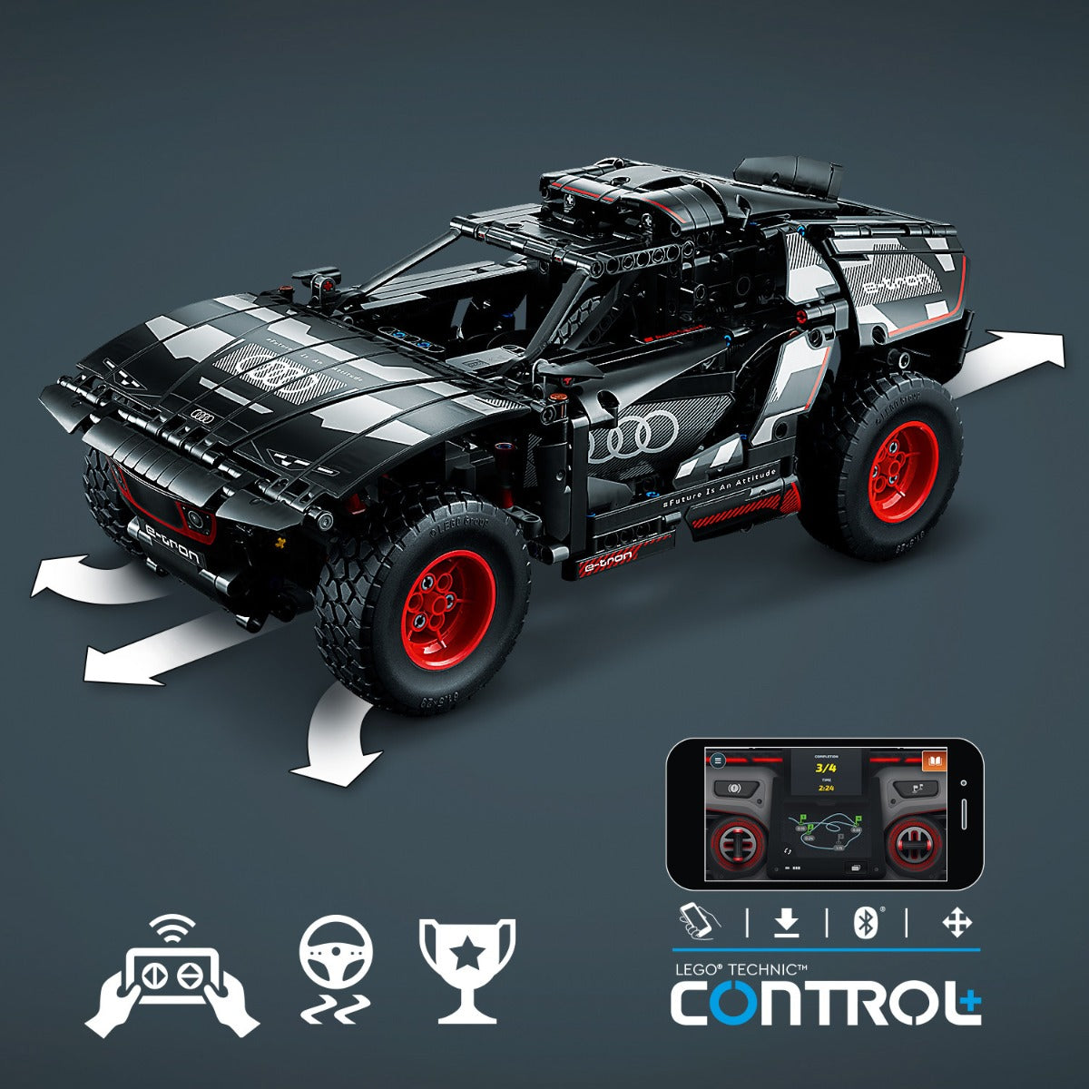 Đồ chơi lắp ráp Siêu Xe Audi RS Q e-tron LEGO TECHNIC 42160 (914 chi tiết)