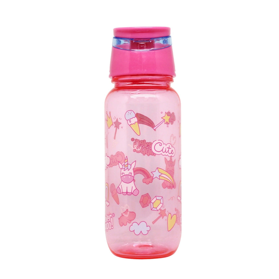 Bình nước nhựa Rainbow Unicorn Hồng CLEVER HIPPO WB01
