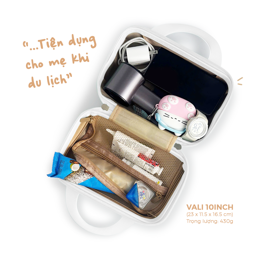 Vali Mini 10 Inch Màu Trắng CC CCSC10/WHITE