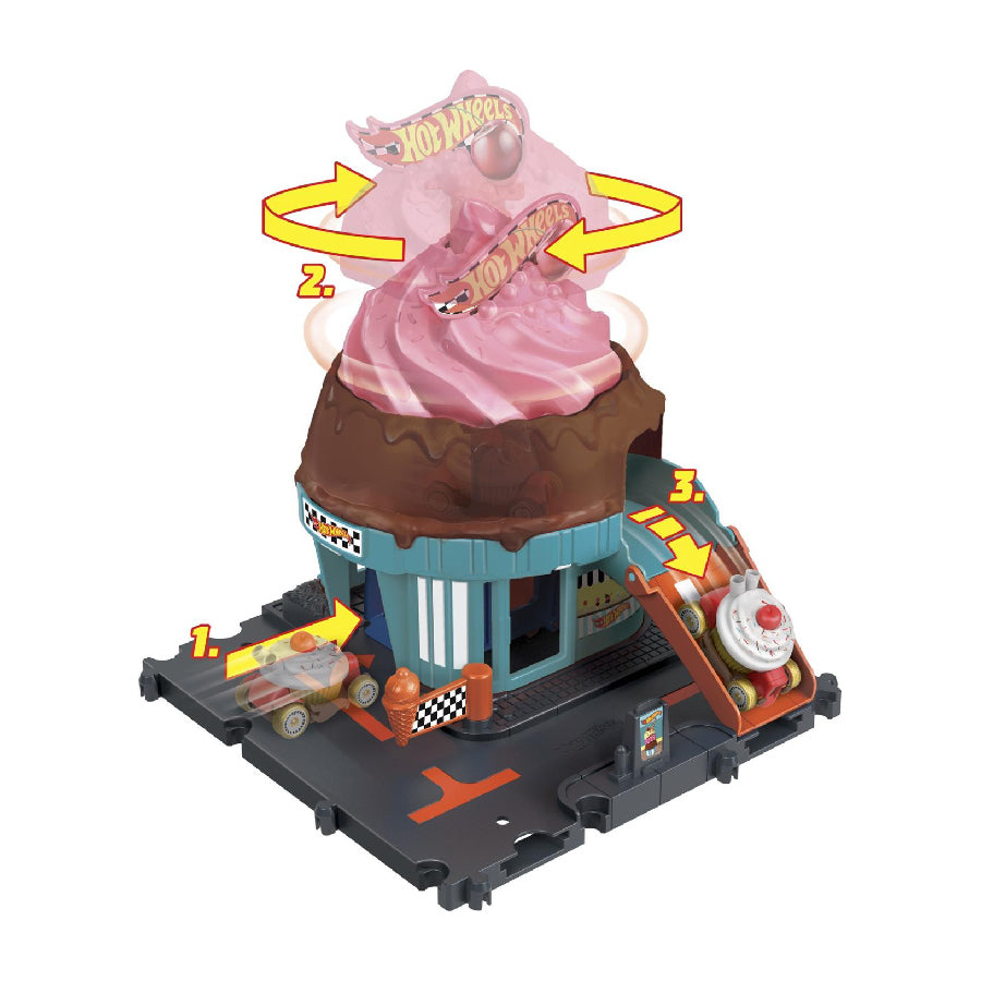 Tiệm Bán Kem Pink Chocolate Hot Wheels City HOT WHEELS HDR24