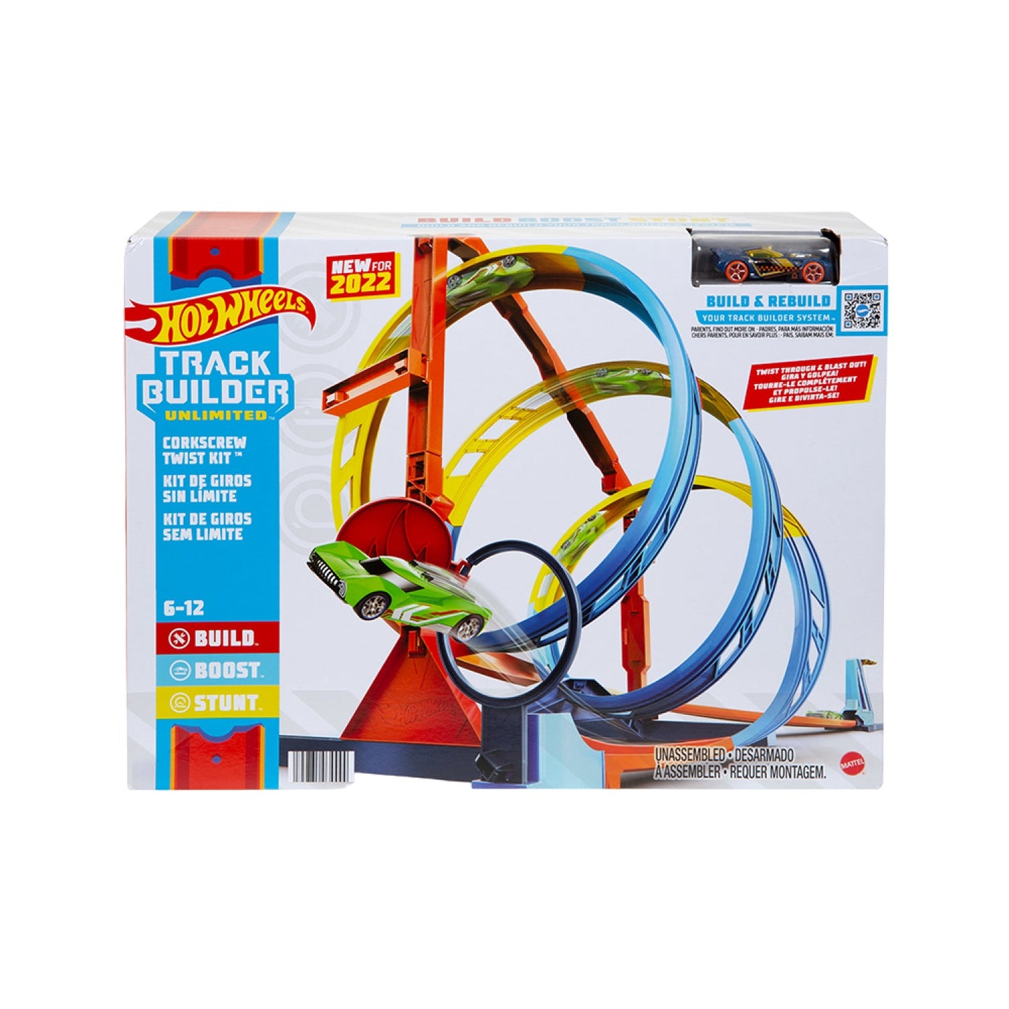 Bộ đường đua Hot Wheels xoắn ốc Corkscrew Twist HOT WHEELS HDX79
