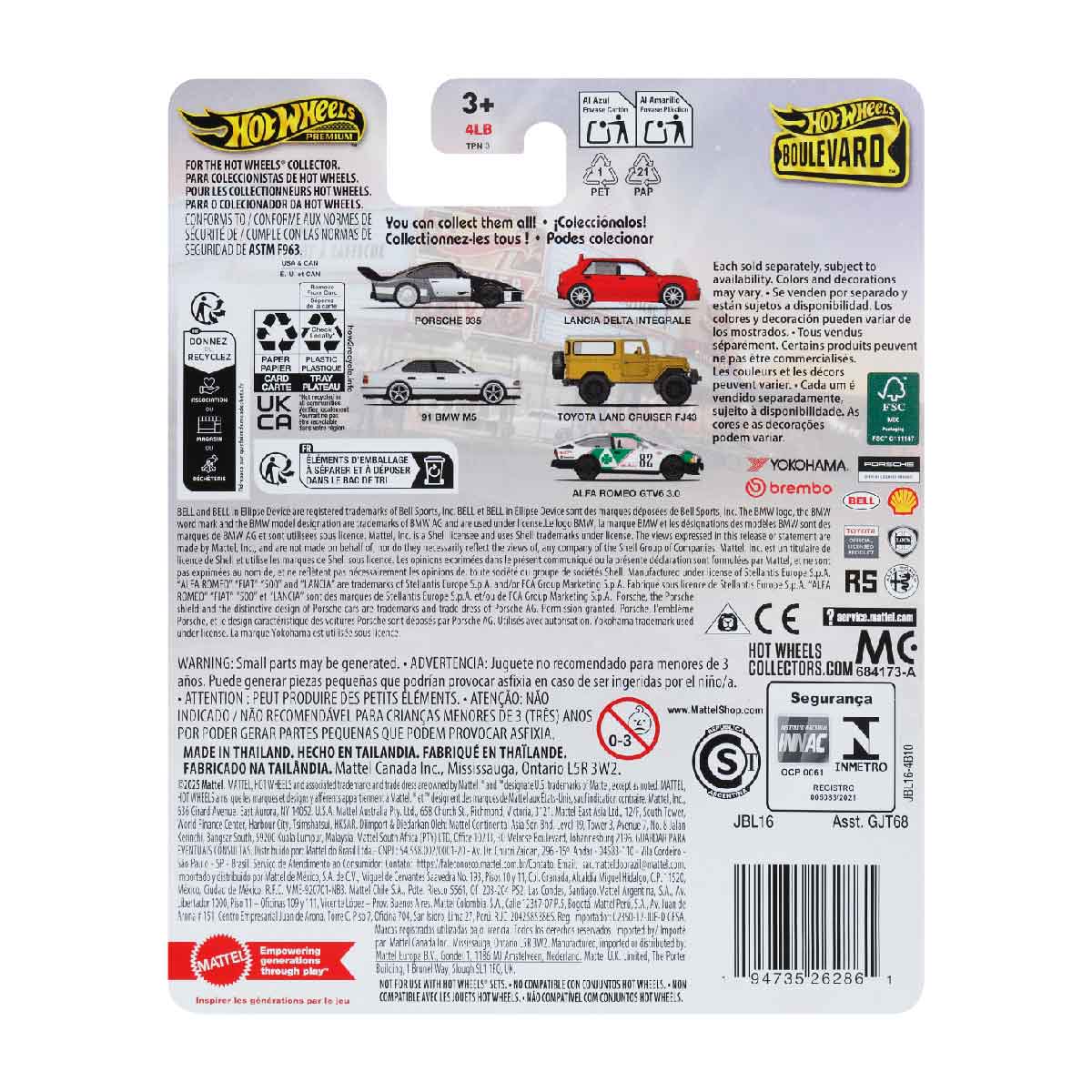 Đồ Chơi Siêu Xe Boulevard - Alfa Romeo Gtv6 3.0 HOT WHEELS GJT68