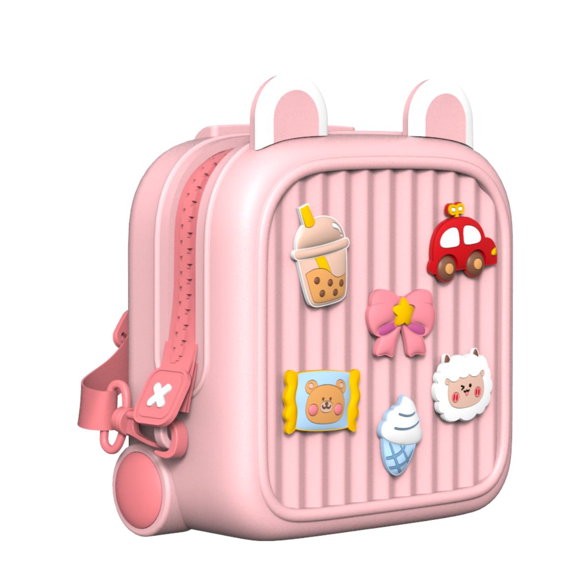 Ba Lô Đi Học, Đi Chơi Mini Kèm Charm KOOOL Hồng K32/PINK