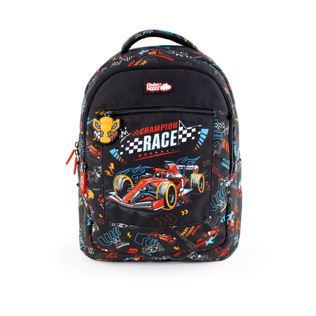 Ba Lô Đi Học, Đi Chơi ActiveGo Champion Race - Jet Black CLEVER HIPPO BC0129