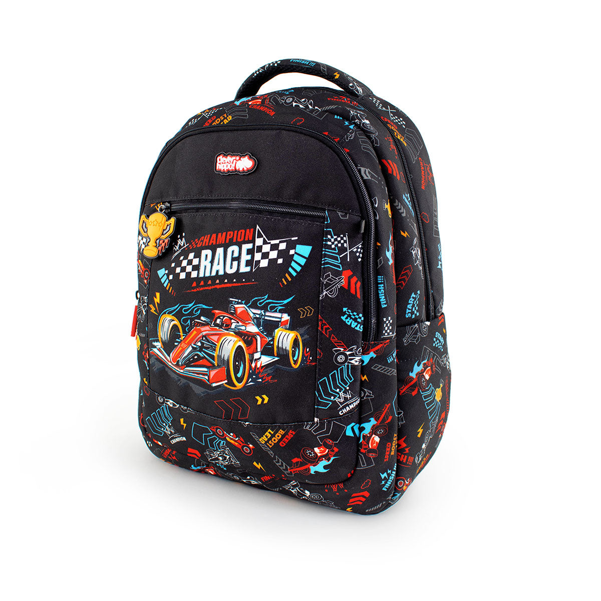 Ba Lô Đi Học, Đi Chơi ActiveGo Champion Race - Jet Black CLEVER HIPPO BC0129