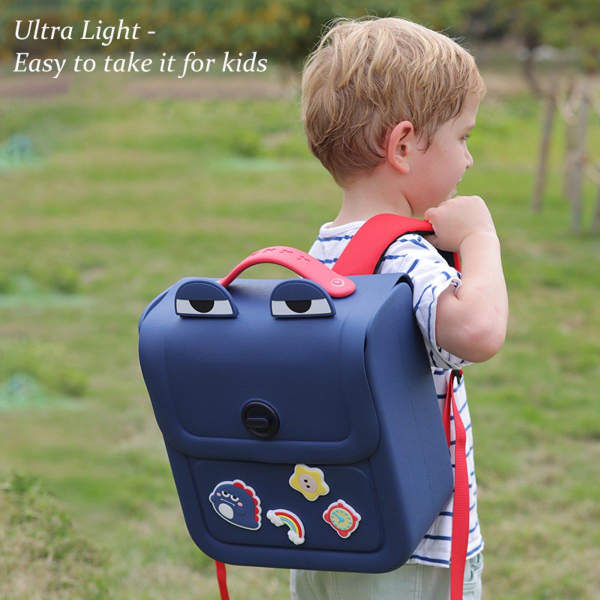 Ba Lô Đi Học, Đi Chơi Kèm Charm Cute Xanh Cool Ngầu KOOOL K87/BLUE