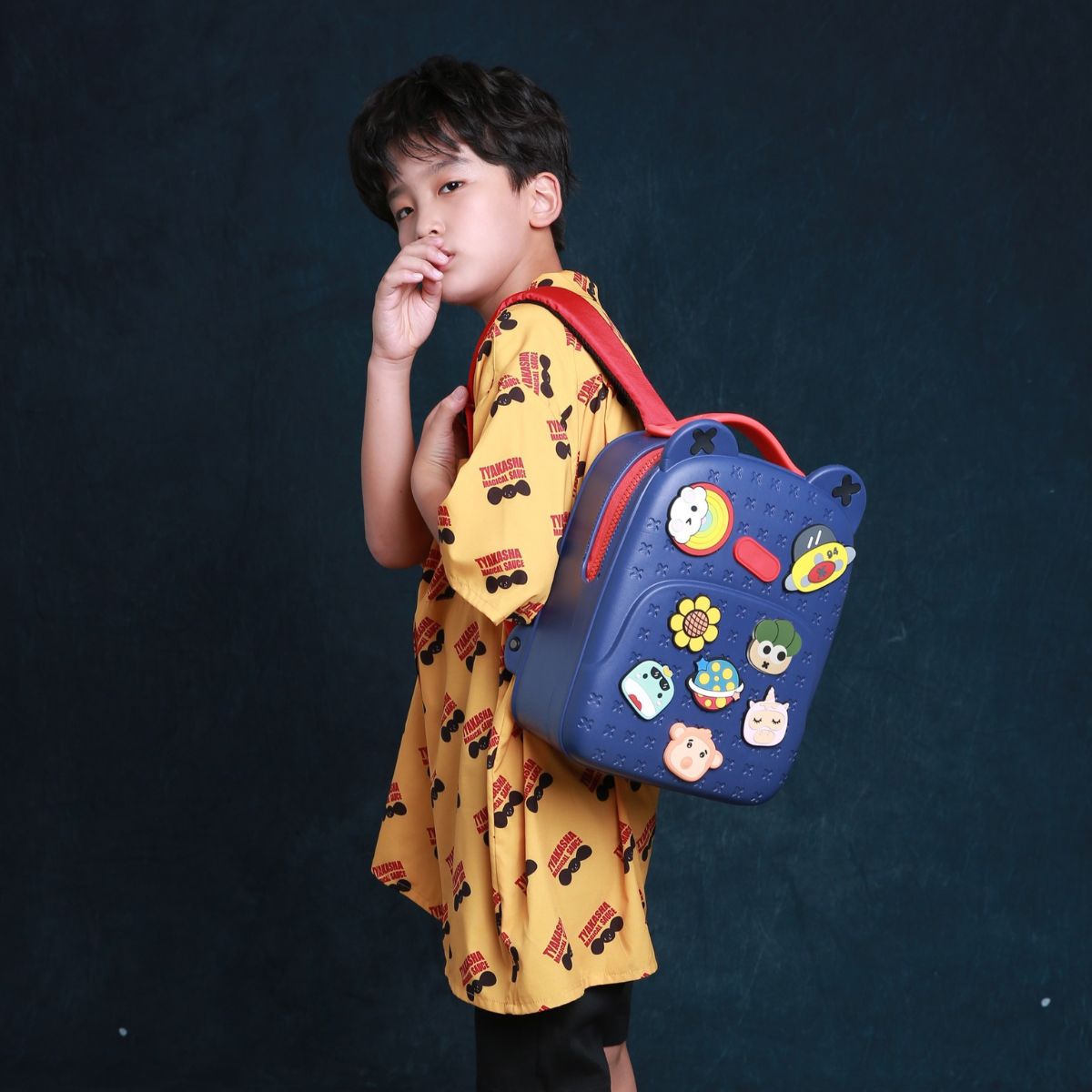 Ba Lô Đi Học, Đi Chơi Kèm Charm KOOOL Xanh Dương KBP16/Blue
