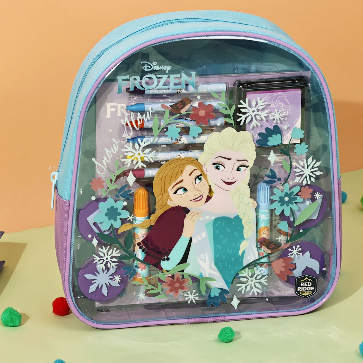 Ba Lô Đồ Chơi, Bút Màu Trang Trí Disney Frozen RED RIDGE 100691