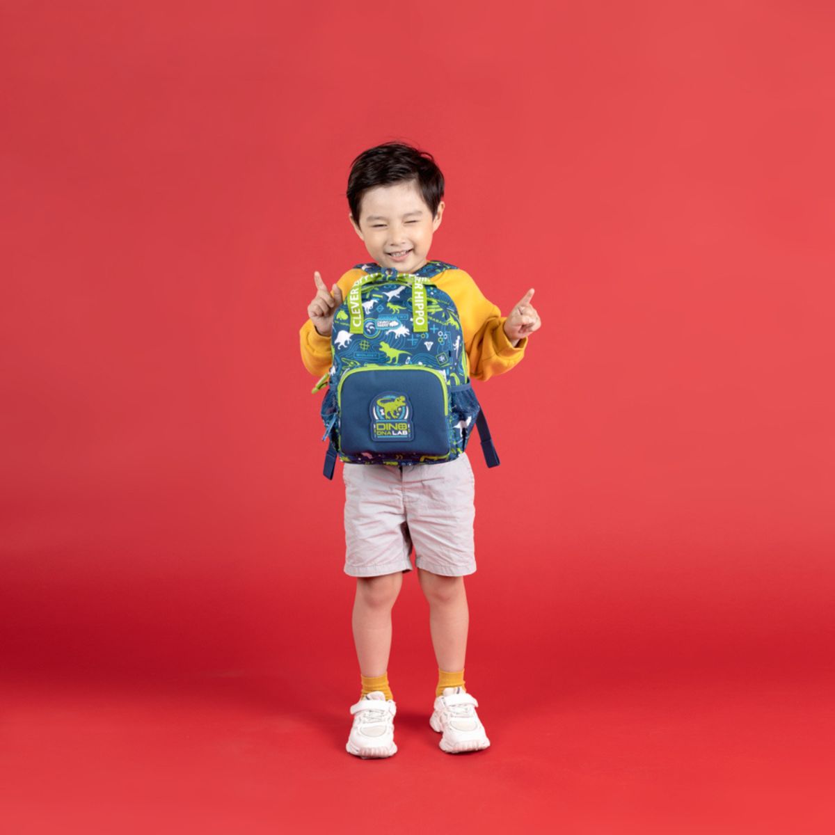 Balo Mẫu Giáo Mini Khủng Long Siêu Đẳng CLEVER HIPPO BD4119