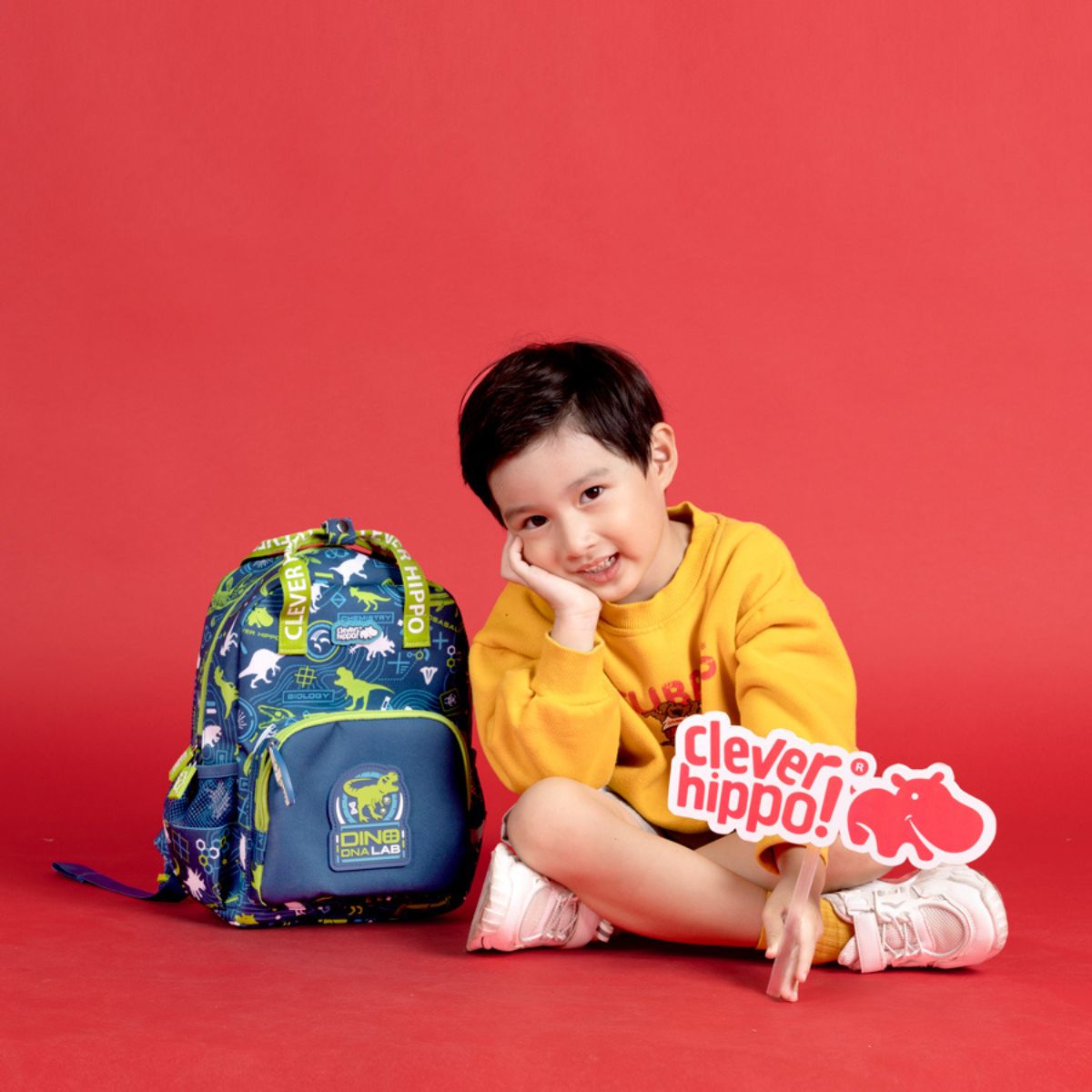 Balo Mẫu Giáo Mini Khủng Long Siêu Đẳng CLEVER HIPPO BD4119