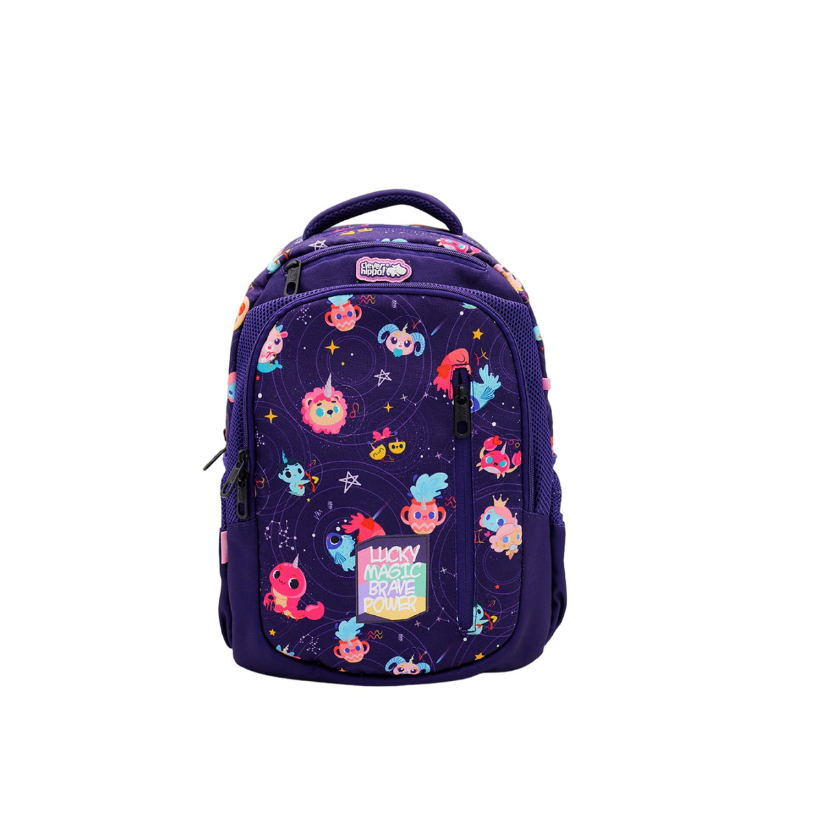 Balo Đi Học, Đi Chơi Zipit - Kỳ Lân Ngân Hà Tím CLEVER HIPPO BU9201/PURPLE