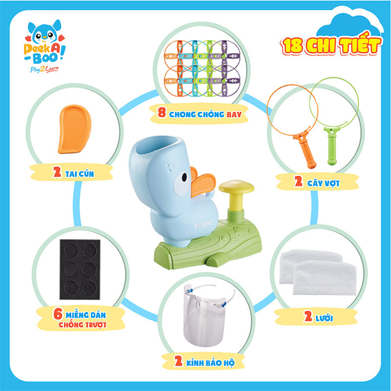 Đồ chơi phóng và bắt chong chóng cún con-Vàng PEEK A BOO PAB030Y