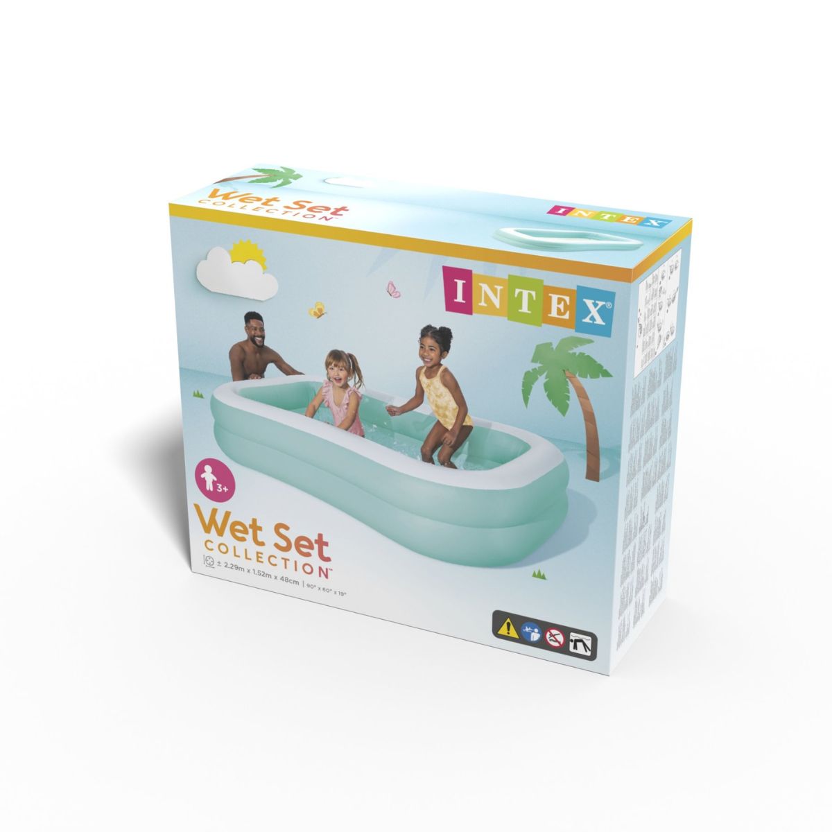 Bể Bơi Lớn Hình Chữ Nhật Kích Thước 2,29mx1,47mx46cm INTEX 57181