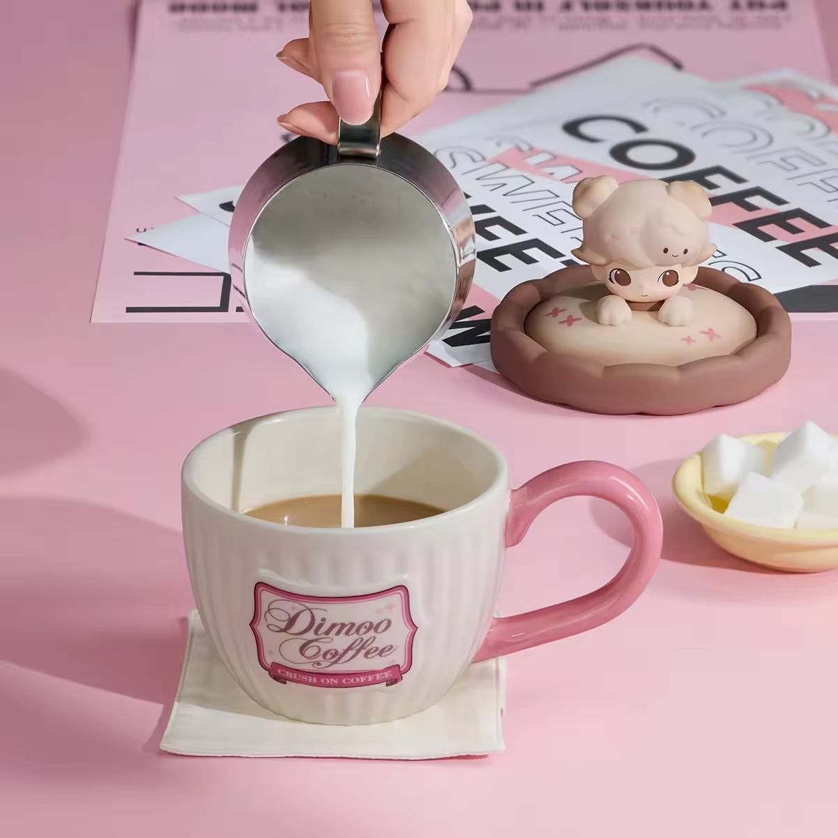 Bình Hoa Trang Trí Dimoo-Crush On Coffee Series-Coffee POP MART IP DIMOO 6931571096342