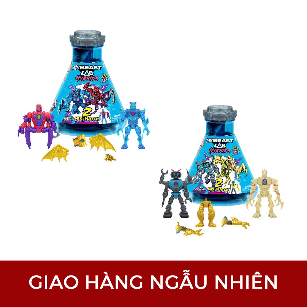 Đồ Chơi Bình Thí Nghiệm Hybrids Wave 1 - 2 Sinh Vật Lai MRBEAST LAB 24903