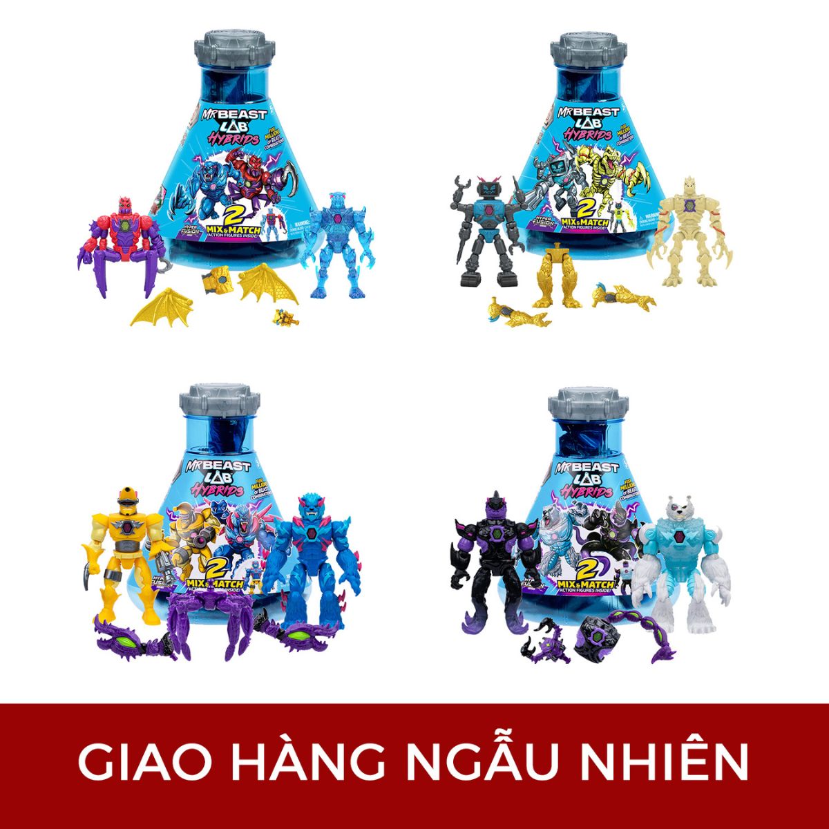 Đồ Chơi Bình Thí Nghiệm Lab Hybrids Wave 2 - 2 Sinh Vật Lai MRBEAST LAB 24906