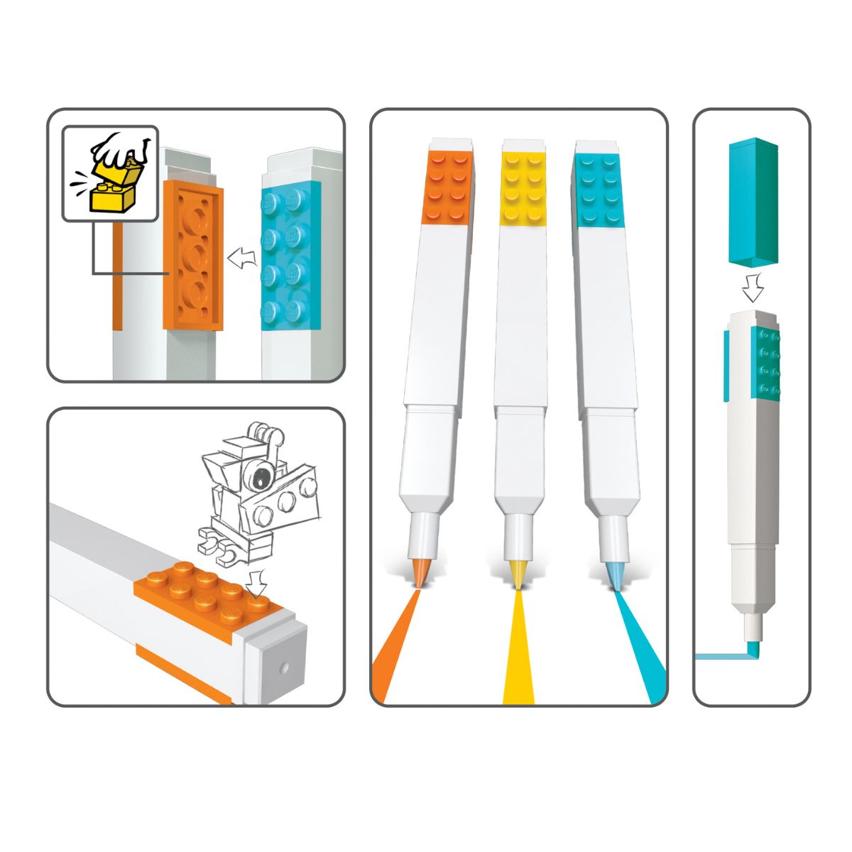 Bộ 3 Bút Highlight LEGO LICENSED 51685