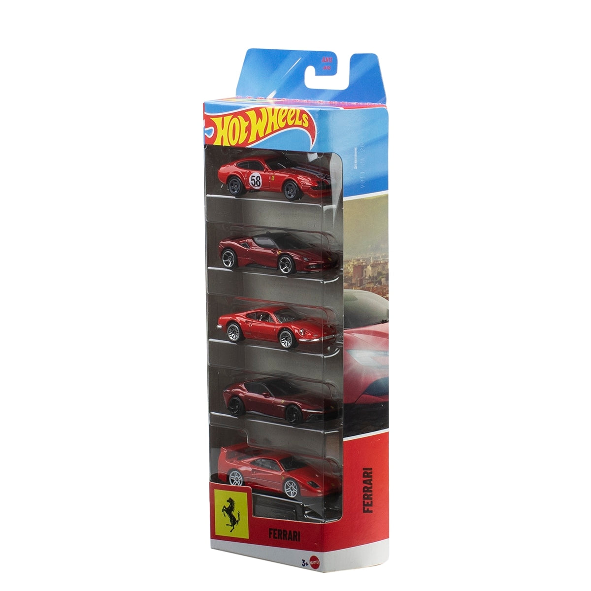 Đồ Chơi Bộ 5 Siêu Xe Đua Ferrari HOT WHEELS JLN12