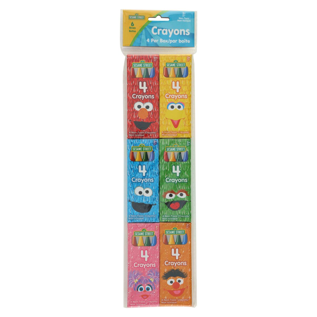 Bộ 6 Hộp Bút Màu Sáp Sesame Street RED RIDGE AA02316