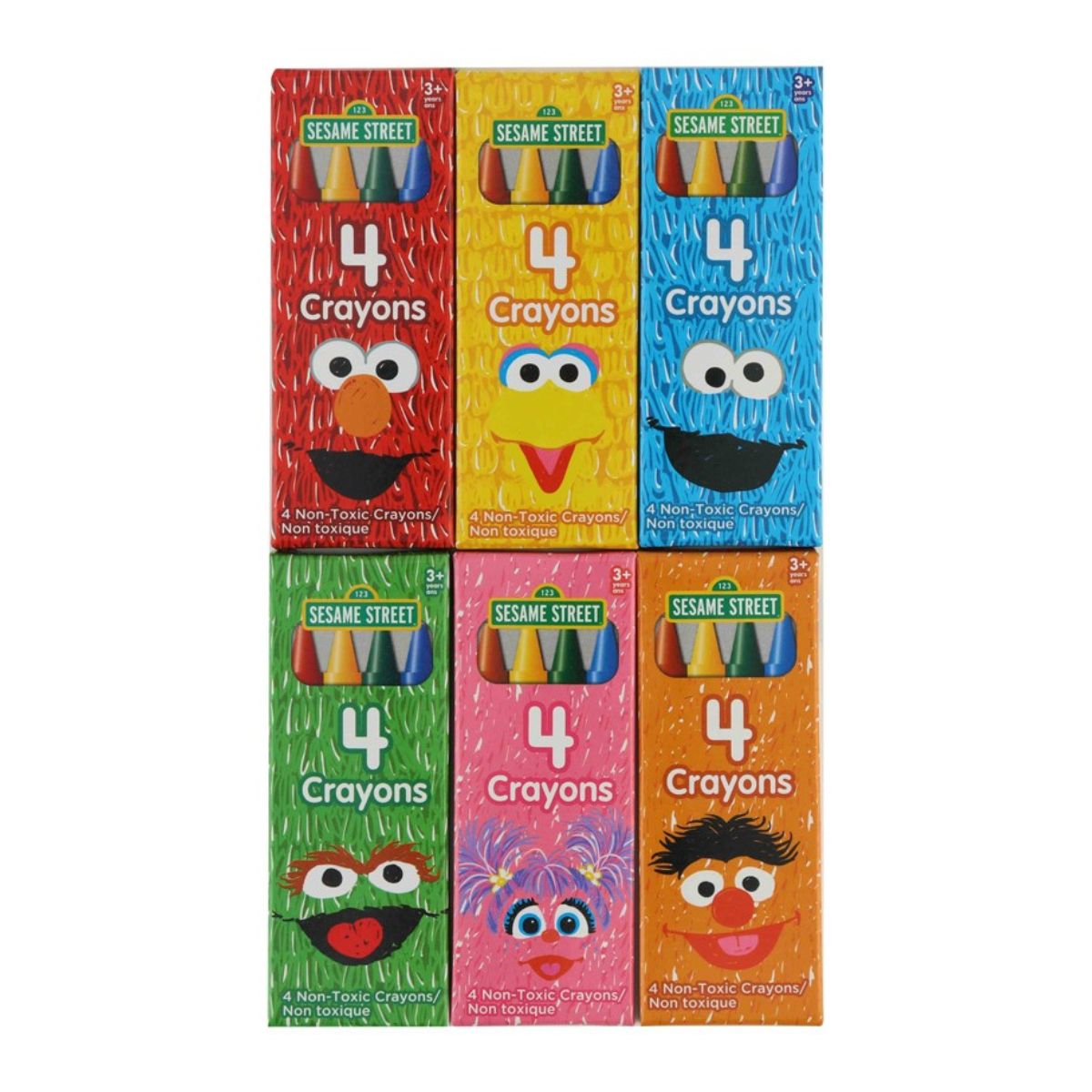 Bộ 6 Hộp Bút Màu Sáp Sesame Street RED RIDGE AA02316