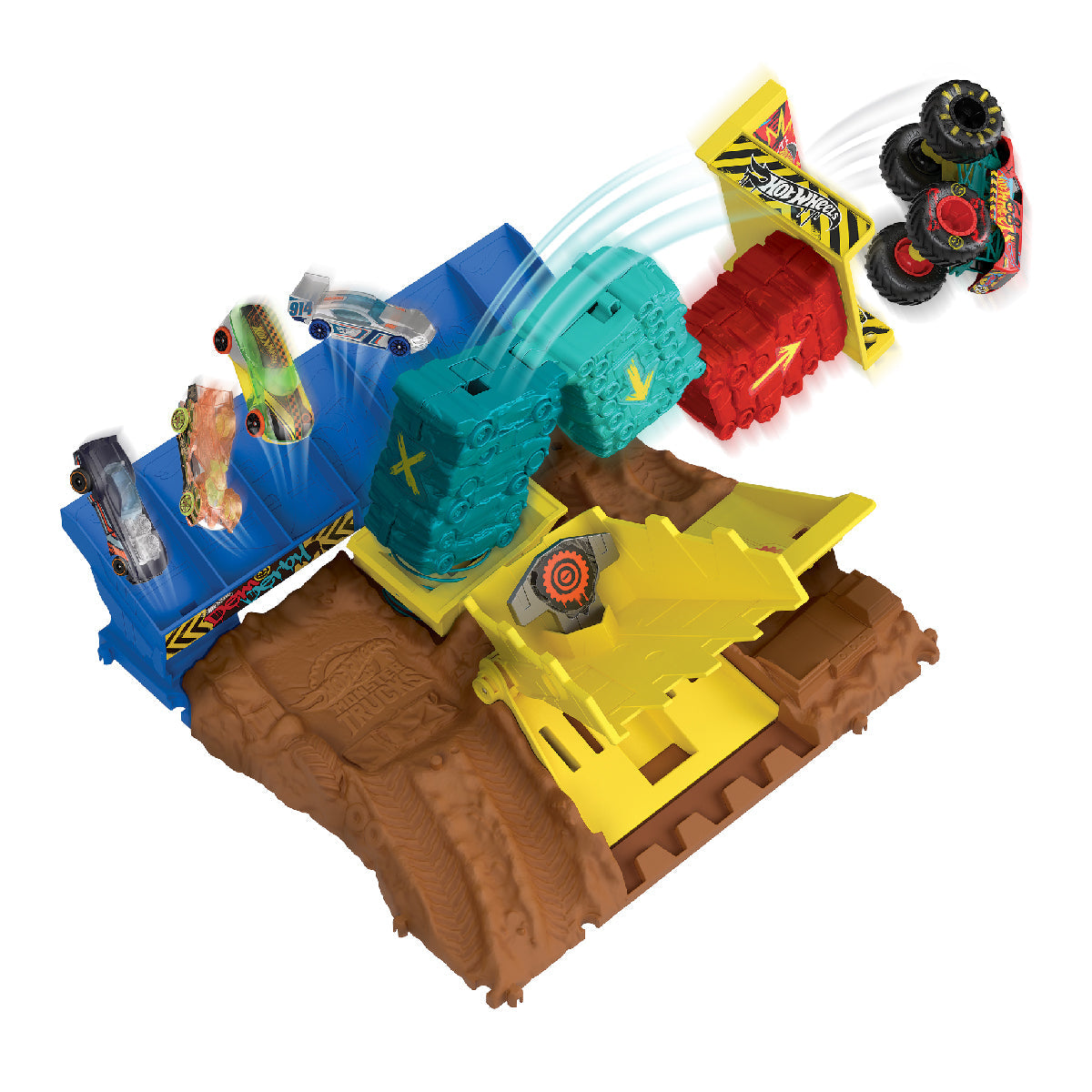 Bộ Đấu Trường Monster Trucks - Đánh Đổ Tòa Tháp Hot Wheels HNB92