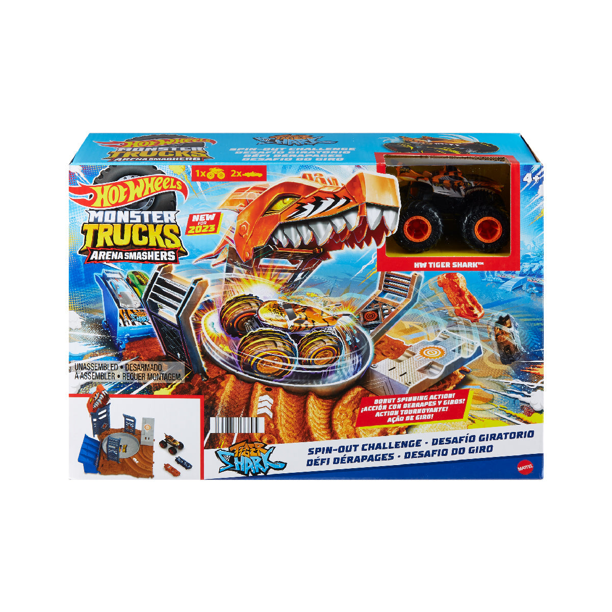 Bộ Đấu Trường Monster Trucks - Vòng Xoay Cá Mập Hot Wheels HNB92