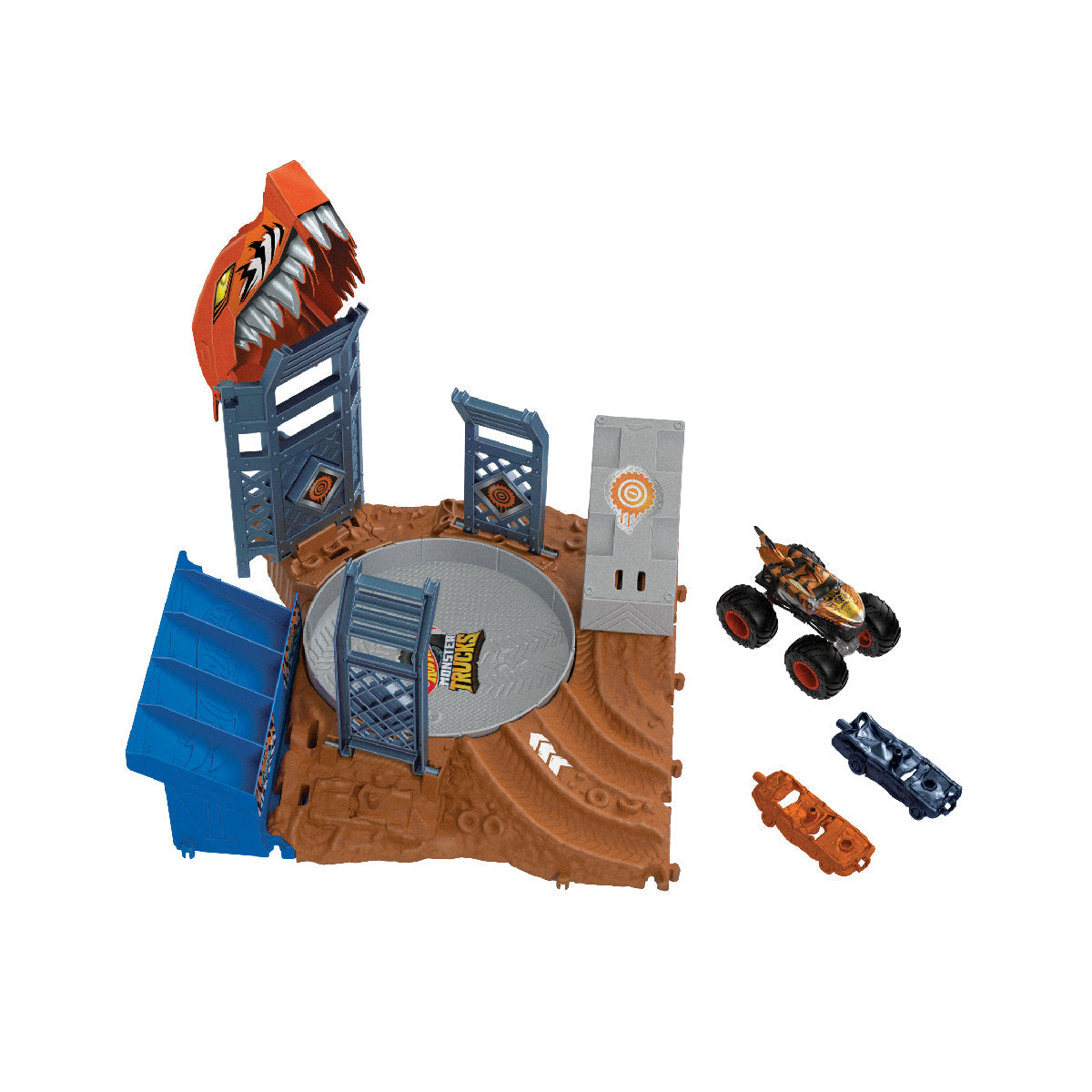 Bộ Đấu Trường Monster Trucks - Vòng Xoay Cá Mập Hot Wheels HNB92