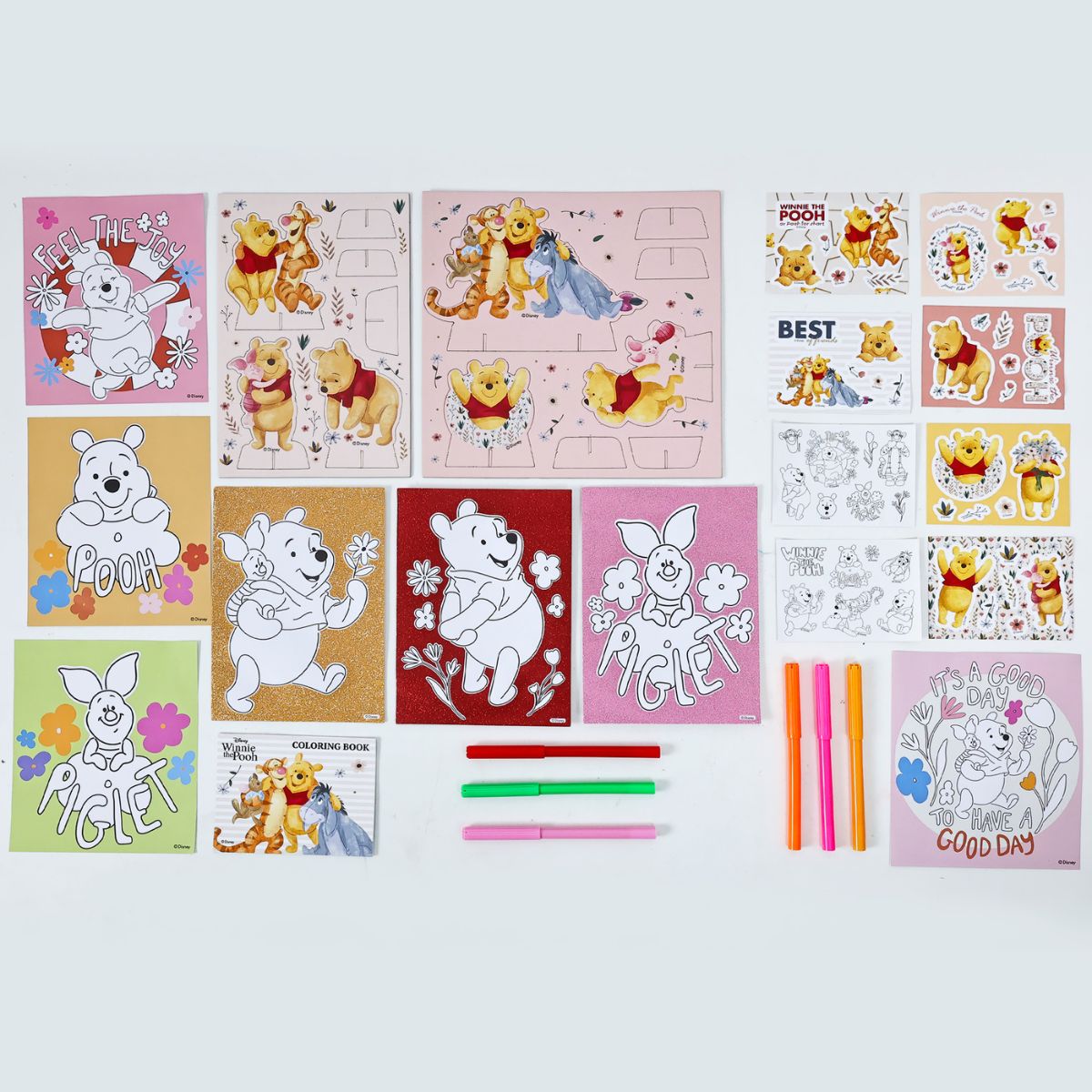 Bộ DIY Standee, Sticker Và Bút Màu Winnie The Pooh RED RIDGE 100702