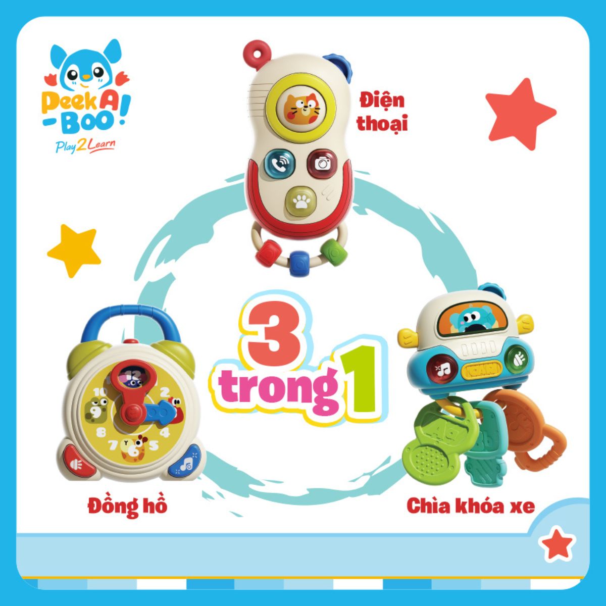 Bộ Đồ Chơi Công Nghệ Đầu Tiên Cho Bé PEEK A BOO PAB060