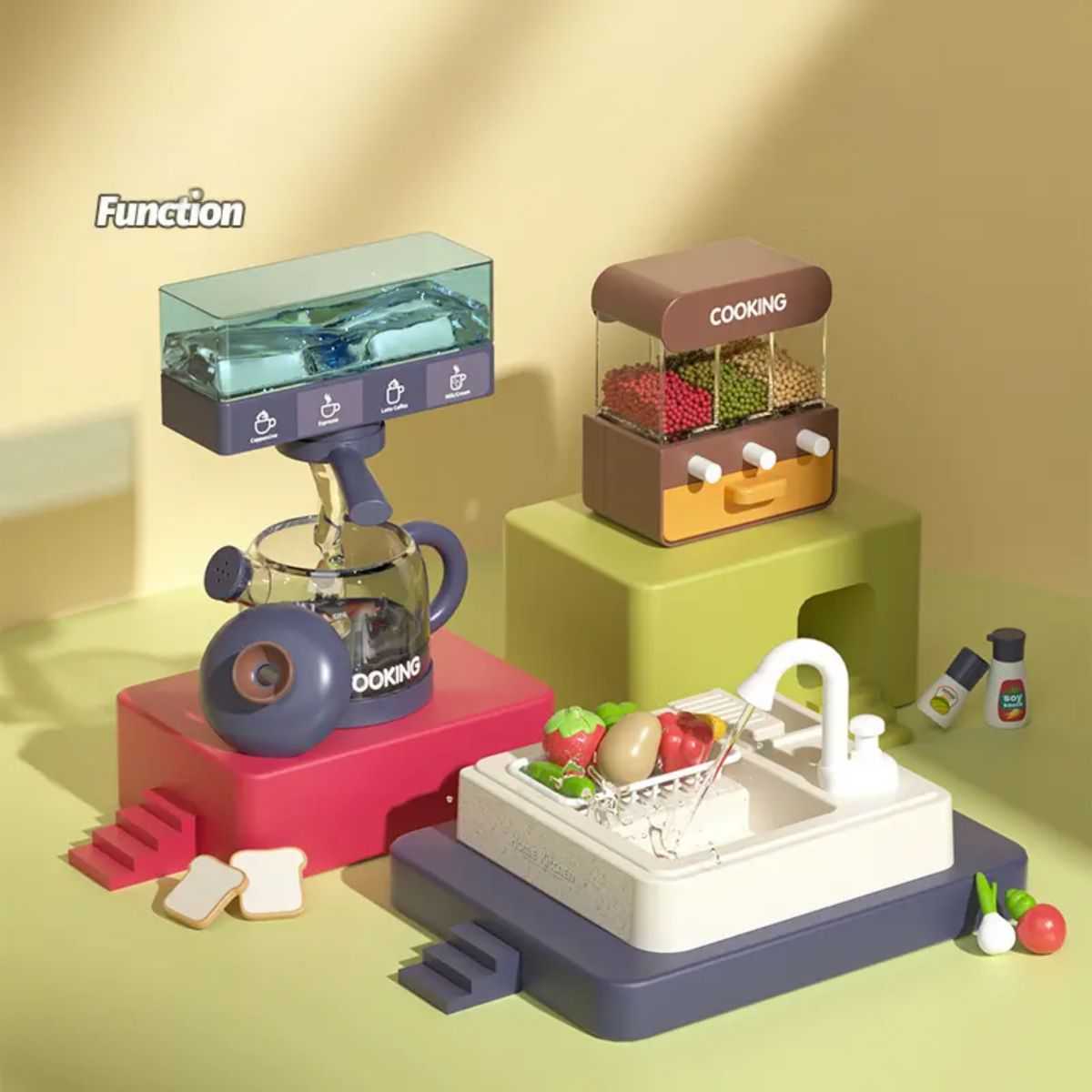 Bộ Đồ Chơi Nhà Bếp Đứng 63 Chi Tiết SWEET HEART SH60082